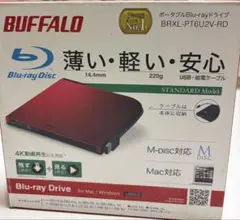 バッファロー　ポータブルBlu-rayドライブ　BRXL-PTV6U3-RDB