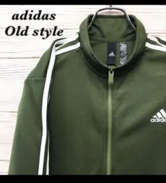 《希少カラー 》アディダス adidas☆ジャージ L 胸ロゴ 緑色 J544のサムネイル