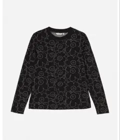 【新品未使用】Marimekko Unikko長袖カットソー ブラックのサムネイル