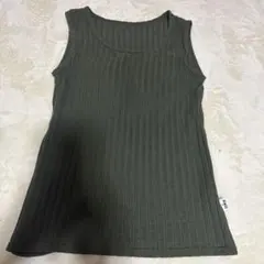EDWIN リブ編みタンクトップ オリーブグリーン