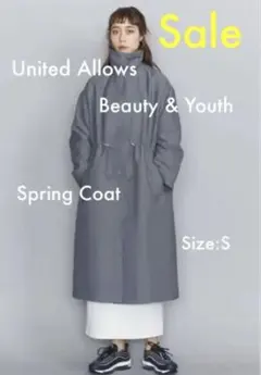 BEAUTY＆YOUTHダブルクロスツイルドローストリングコート
