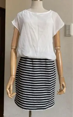 ワンピース　ひざ丈ワンピース　ドッキングワンピース　セレモニー　Mサイズ