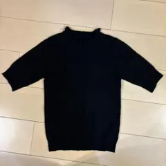 半袖 リブニット ブラックのサムネイル