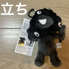 黒ミャクミャク　カラビナ付きマスコット(立ち)ぬいぐるみ