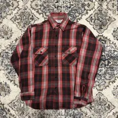 80s five brother USA製三角タググ　グレー赤チェックネルシャツ