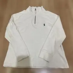 POLO RALPH LAUREN ハーフジップ カットソー ホワイト8-10歳