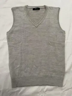 COMME CA ISM Vネック ノースリーブ ニット ベージュ M