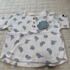 新品☆futafuta ワッフル　半袖Tシャツ　90cmのサムネイル