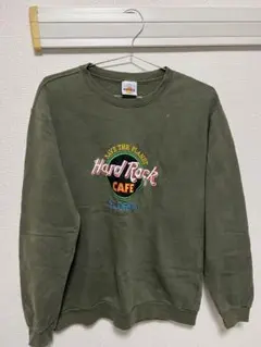 Hard Rock Cafe スウェット L カーキ 刺繍ロゴ FLORIDAのサムネイル