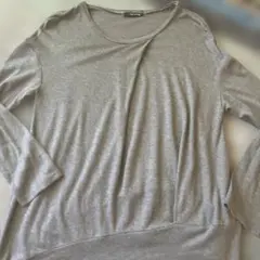 Y's for living グレー 長袖ウール混カットソープルオーバー