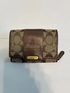 COACH コーチ　二つ折り財布 ブラウン