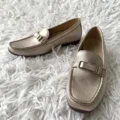 美品✨リーガル REGAL ローファー ベルト ピンクゴールド人気 定番23