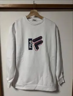 FILA ホワイト クルーネック トレーナー