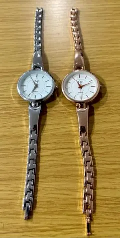 アナログクォーツ腕時計 シルバー・ローズゴールド