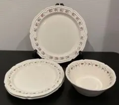 小花柄プレート４点セット