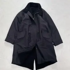 BEAUTY&YOUTH リバーシブル ボアコート ブラック ドローコード 　S