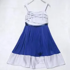 リプリート バイカラー プリーツフレアワンピース（M）のサムネイル