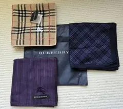 【新品・未使用】Burberry ハンカチ（3枚セット）