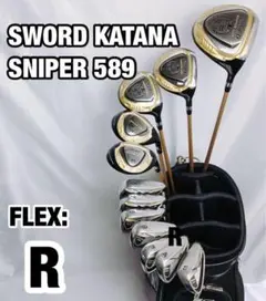 未使用多数　KATANA カタナ SWORD SNIPER 589 ゴルフセット フルセット カタナゴルフ SWORD スナイパー 589 フルセット