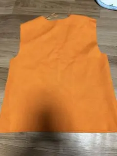 ZARA ノースリーブニット オレンジ