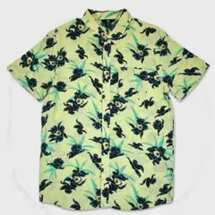未使用 VOLCOM 半袖シャツ 花柄 イエロー系 XLのサムネイル