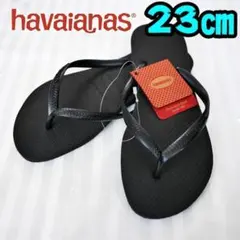 【新品】ハワイアナス　ビーチサンダル　23㎝　ブラック　②のサムネイル