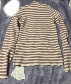 GRL ボーダー柄フレアスリーブニットトップス k9086b