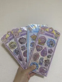 ぷくぷくシール可愛い ぷっくりシール人気シール 空洞シール　4枚セット発送