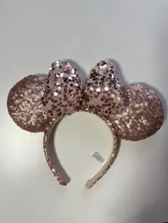 ミニー耳カチューシャ ピンクスパンコール