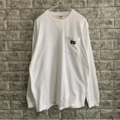 Dickies ロンT 胸ポケット ホワイト L