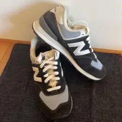 new balance スニーカー グレー/ブラック B