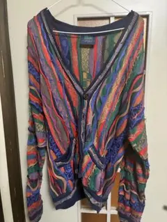 ヴィンテージ カーディガン カラフル 古着 Sサイズ