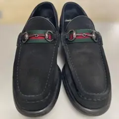 GUCCI グッチ　ローファー　スエード　シェリーライン　ホースビット黒41E