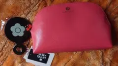 MARY QUANT ピンク ラウンドファスナーポーチ