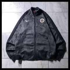 NIKE F.C. 総柄 トラックジャケット ジャージ 黒 刺繍 背面プリント