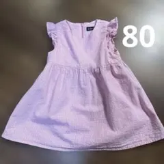 BeBe ピンクギンガムチェック ワンピース