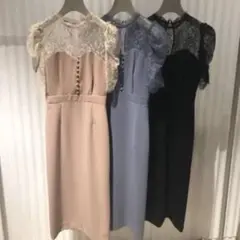 レース切り替えミドルワンピース　スナイデル　snidel ドレス