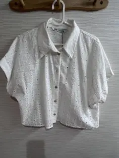 ZARA ホワイト 半袖シャツ Mサイズ