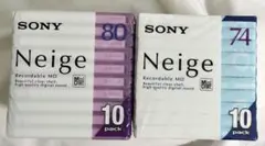 SONY MD 80分 10PACK×4個 NEIGE ネージュ 40枚 ソニー - メルカリ