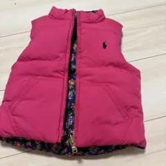 ラルフローレン　　ダウン　ベスト　リバーシブル　花柄　着用回数2回　値引き可能のサムネイル