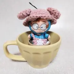 8cm　ほわぬい　忍たま　ぬい服　たれ耳　トイプー　桃色　帽子　バッグ　セット
