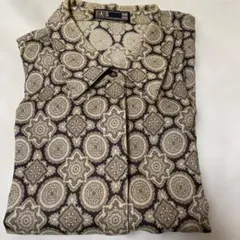 難あり　DAKS 長袖　柄　ウール　ブラウス