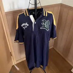 BACK NUMBER ポロシャツ ネイビー イエロー Lサイズのサムネイル