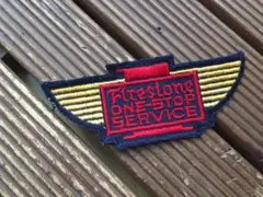 【70's #1 Firestone ワッペン】ビンテージ ファイアーストーン