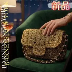 極美品 BARNEYS NEW YORK チェーン ショルダーバッグ ゴールド