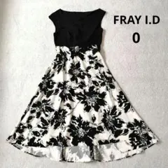 フレイアイディー 花柄ドッキングワンピース モノトーン オケージョン 0