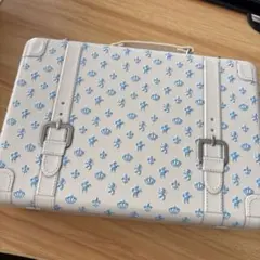 美品⭐️カルディ トランク缶サマーブルーホワイト