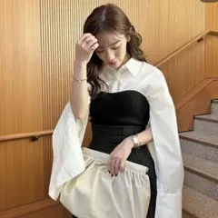 マメクロゴウチ　3Dスフレヤーンリブビスチェ(スムース)