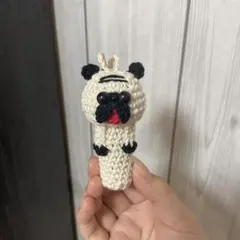 リップケース パグ 小物入れ パクパクモンスター キーホルダー ハンドメイド
