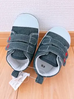 新品　すごく軽い！デニム ベビーシューズ 12.5cm 男女兼用